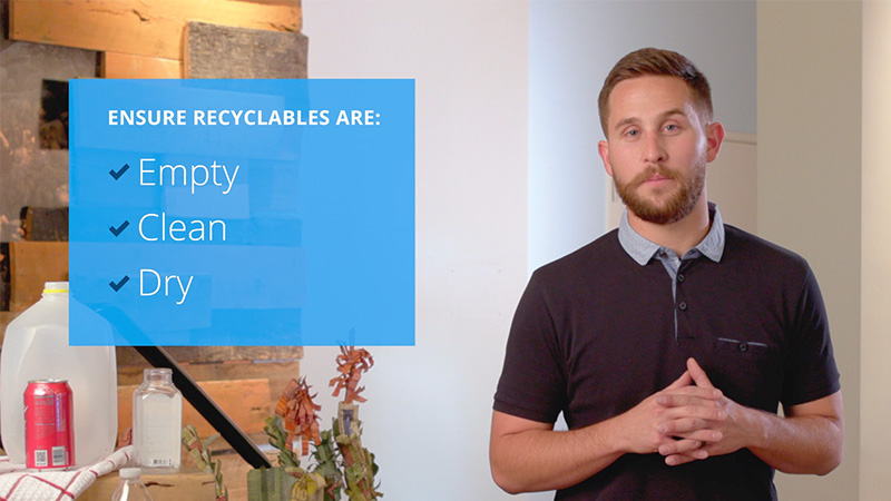 Jeremy explaining empty clean dry