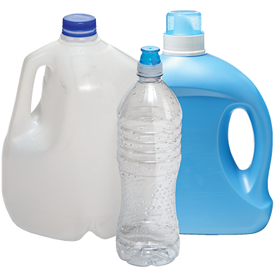 A few plastic bottles