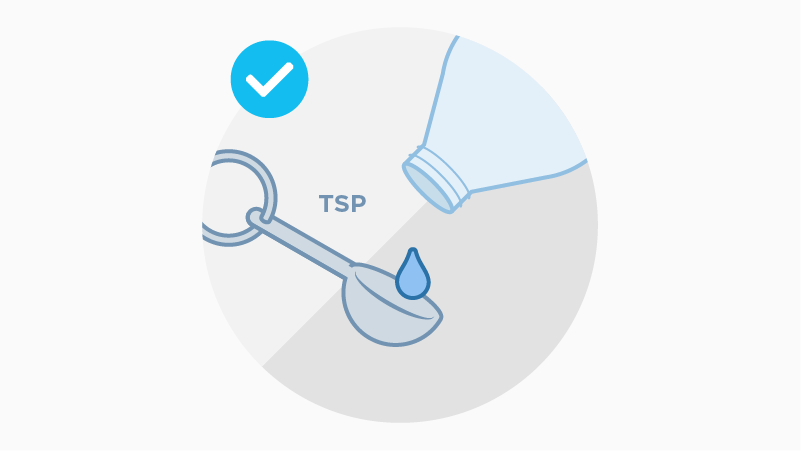 Less than a teaspoon of liquid