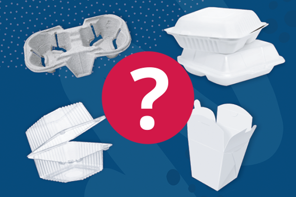 Various takeout boxes